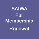 SAIWA Full Membership - Renew $363 + GST = $399.30